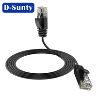 Cable de red UTP Delgado Ethernet Cat6A 0,5-30M 32AWG OD 2,8mm cobre desnudo RJ45 8P8C ROSH chaqueta de PVC 5M LAN Patch Cord blanco negro