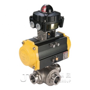 Vanne à boisseau sphérique pneumatique à trois voies CE Gas, à bride de 4 pouces, modèle JL600-Q2, 4 pouces - Product Image 5