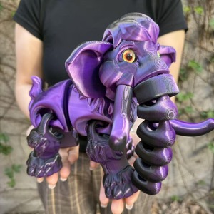 Modellino Articolato di Mammut Carino Stampato in 3D con Giunti Mobili, Figurina Realistica, Decorazione da Scrivania, Giocattolo da Collezione, Regalo per Bambini - Product Image 6
