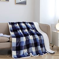 100% polyester flanelle Sherpa Double couche stock jeter couverture hiver 2 plis épais couvertures Chine fabricants