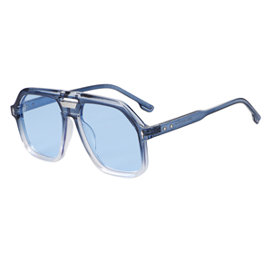 OEM In Stock New Arrival <b>Men's</b> Two Bridge Sunglasses Full Rim Plastic Frame 100%UV400 Protection Outdoor Use,Custom logo - Product Image 5