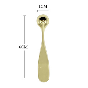 Mini Aplicador de Crema Facial Dorado, Cuchara Cosmética Pequeña de Metal, Espátula Cosmética de Aleación de Zinc para el Cuidado de la Piel - Product Image 2