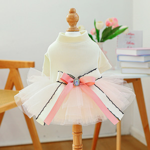 48 Designs Ropa para Mascotas, Vestido de Princesa con Malla para Perros y Gatos, Vestido de Noche con Falda Abullonada para Primavera/Verano - Product Image 6