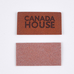 Debossed Black <strong>Jeans</strong> High Quality PU <strong>Label</strong> New Fashion Style Logo Patch <strong>China</strong> Soft Skin Iron Rubber Material Printed Technique - Product Image 4