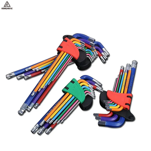 9 piezas 1,5mm-10mm CRV Torque manga métrica herramientas de mano CÓDIGO DE Color bola-final hexagonal llave Allen L <span class=keywords><strong>Juego</strong></span> de <span class=keywords><strong>llaves</strong></span> para cámara de reparación de bicicletas - Product Image 3