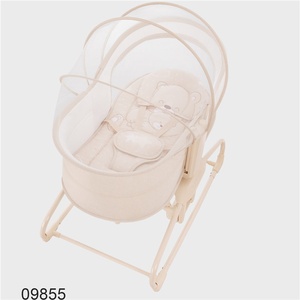 Lit à bascule pour bébé, vibration électrique apaisante, lit pour nouveau-né multifonction à 360 degrés en métal - Product Image 6