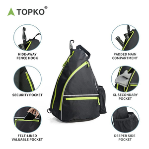 TOPKO, bolsa de gimnasio forrada de poliéster para mujer, mochila portátil de viaje deportiva PeakBall, almacenamiento conveniente para equipo de raqueta - Product Image 4