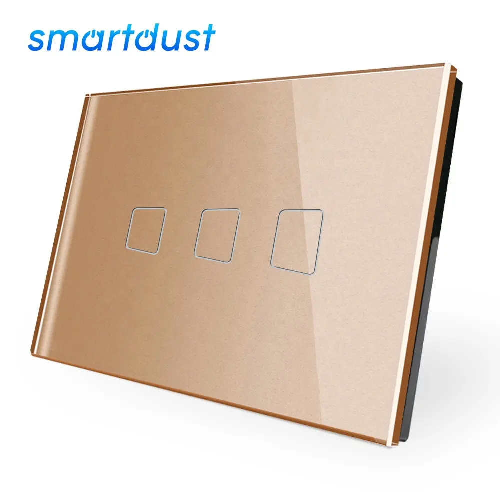 Smartdust US Glass Panel Alexa Google Home Tuya eWelink App Control Voice Remote Wall WIFI Touch Light Smart AU Dimmer Switch