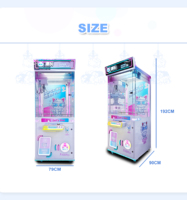 Machine de jeu d'arcade à monnayeur avec grue à peluches, éclairage lumineux, SUPER TENDANCE, pour jeux de prix avec peluches et figurines