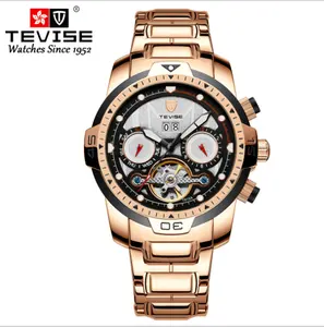 TEVISE T168A fashion multifunctional mechanical men's wristwatches European and American waterproof student sports watch