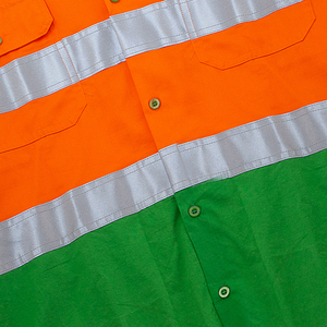 เสื้อทำงานสะท้อนแสงสำหรับอุตสาหกรรม,เสื้อสะท้อนแสงมองเห็นได้ดีระบายอากาศได้ดีพร้อมช่องระบาย - Product Image 5