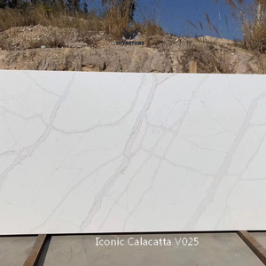 Losas de Cuarzo de Ingeniería Calacatta de Diseño Moderno, Icónicas y de Gran Venta, 126*63, Cuarzo Grande para Diseño de Modelos 3D - Product Image 1