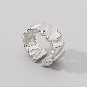 Heart <b>Ring</b> 2025 Ins Irregular <b>Stainless</b> <b>Steel</b> Heart Opening <b>Ring</b> Women's Jewelry <b>Stainless</b> <b>Steel</b> <b>Ring</b> - Product Image 3