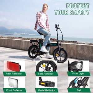 Vélo électrique de ville pliable <span class=keywords><strong>Hitway</strong></span> BK5 avec frein à disque, 36V, 16 pouces, pneus larges, vélo électrique de ville, entrepôt UE - Product Image 3