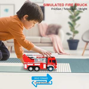 <span class=keywords><strong>Camion</strong></span> <span class=keywords><strong>de</strong></span> pompiers jouet à friction avec lumières et sons, véhicule <span class=keywords><strong>de</strong></span> sauvetage à recul avec échelle <span class=keywords><strong>de</strong></span> sauvetage rétractable - Product Image 4