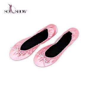 <span class=keywords><strong>Scarpe</strong></span> da Donna Ballerine Pieghevoli Portatili Rosa per Matrimoni e Feste - Product Image 2