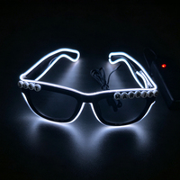 Lunettes LED Lumineuses Néon Fluorescentes en Plastique, Nouveauté Écologique, Décoration de Fête de Mariage pour Jeunes Mariés