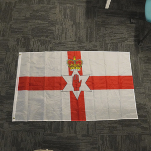 Bandera <span class=keywords><strong>de</strong></span> Casa voladora al aire libre mano roja <span class=keywords><strong>de</strong></span> Ulster <span class=keywords><strong>de</strong></span> <span class=keywords><strong>Irlanda</strong></span> del Norte 5x3 con 2 ojales para exhibición - Product Image 1