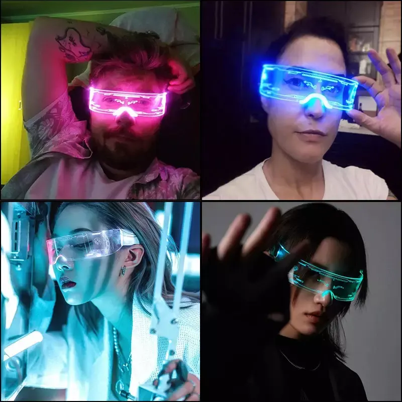 Yanıp sönen LED gözlük parlayan parti tedarikçiler yenilik hediye parlak ışık festivali parti Glow kendi logosu ile