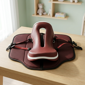 Selle d'endurance anglaise Bluhorse BH-4156 en cuir synthétique avec arceau en fibre, rembourrage en maille respirante, durable, confortable, nickelée - Product Image 1