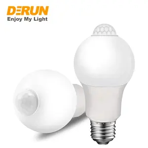 7W 9W 12W E27 E26 B22 Base LED Motion Sensor Light Bulb LED Smart Bulb For Washroom Garage
