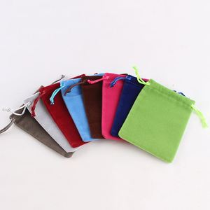 Bolsa de Piel de Ciervo Azul Lago, Bolsas de Regalo Personalizables con Logotipo Impreso en Tela de Terciopelo para Guardar Joyas y Anillos - Product Image 4
