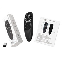 Vente en gros de la souris aérienne WESOPRO G10S PRO, télécommande intelligente multifonctionnelle, gyroscope, mini télécommande LED pour TV, ABS, commande vocale, AAA