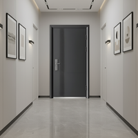 Puerta de Entrada de Seguridad de Acero de Estilo Moderno, Antirrobo, Ignífuga, Insonorizada, con Aislamiento Térmico, Tamaño Estándar para Exteriores