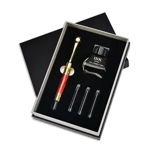 新设计钢笔墨水集豪华行政金属笔配礼盒和手提包的最佳礼品业务婚礼