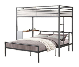<span class=keywords><strong>Lit</strong></span> Double superposé <span class=keywords><strong>complet</strong></span> en métal d'occasion, avec bureau, bon marché, offre spéciale - Product Image 2