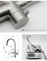 Robinet d'eau bouillante minimaliste robinet d'évier chauffant robinet d'eau chaude instantanée robinet de cuisine