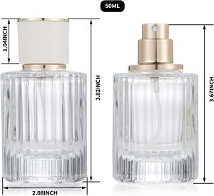 Botella de Perfume de Vidrio Transparente Vacía con Tapa de Rosca, 30ml 50ml 100ml, Recargable, para Viaje, con Logotipo Personalizado, Gran Venta - Product Image 2