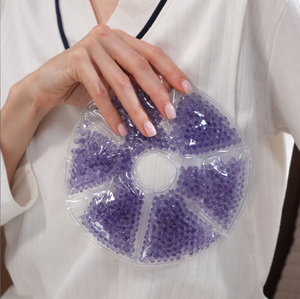 แพ็คน้ําแข็งลูกปัดเจลดินแพ็คน้ําร้อนเย็นแพ็คเจลร้อนหรือเย็นสําหรับการให้นมบุตรแผ่นพยาบาลแบบใช้ซ้ําได้สําหรับแม่ที่ให้นมบุตร - Product Image 1