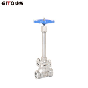 Válvula de Corte de Vástago Largo PN40 CF8 con Control Eléctrico y Neumático Criogénico, Opción de Accionamiento Manual, para Alta Temperatura, Cierre de Aceite/Agua/Gas - Product Image 3