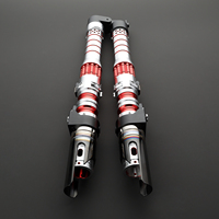 Pedang Laser Nexussabers Dark Rey Heavy Dueling Lightsaber Metal Hilt Proffie Smooth Swing Double Hilt untuk Star Wars