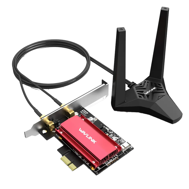 Wavlink AX200 Dual Band 3000Mbps WiFi 6 5.2 for Bluetooth 5.2 5G/2400Mbps USB Interface 2.4G Network Adapter for Laptops 1300mbp