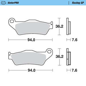 Plaquettes de frein avant Moto Master Sherco 250 SEF-R 14-23 GP - Product Image 1