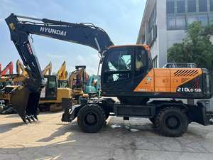 รถขุดไฮดรอลิกแบบล้อ Hyundai 210W-9S 22 ตัน มือสอง เครื่องยนต์ Cummins ระบบไฮดรอลิก Kawasaki รุ่นปี 2023 - Product Image 6