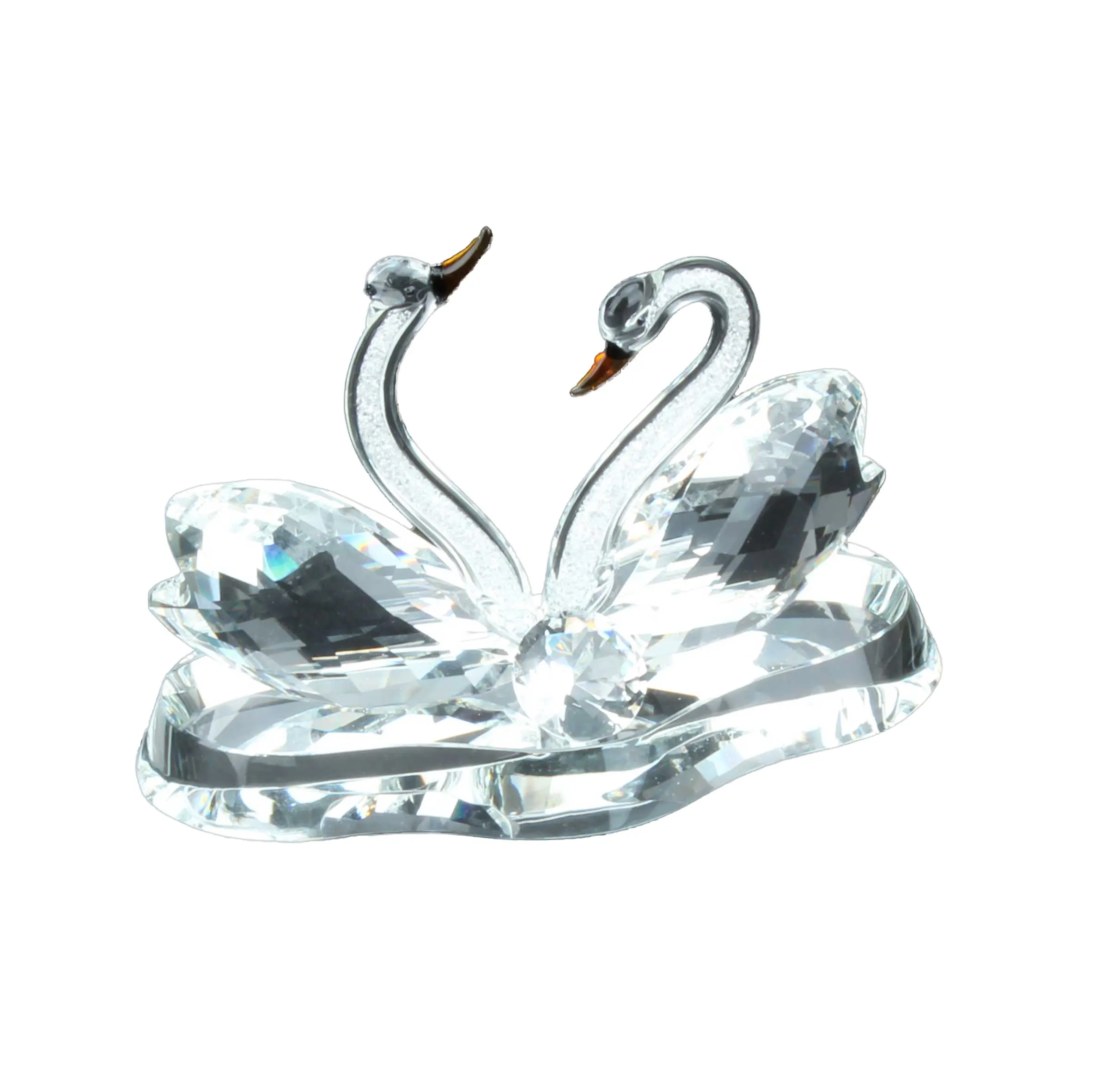 Hitop Twin cigno trofeo ornamenti per animali regalo regalo in ceramica di cristallo bella Europa uccelli d'amore regalo per gli amanti del matrimonio