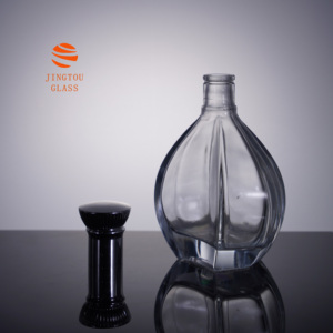 Bouteilles en verre de 500 ml et 700 ml, bouteilles en verre uniques en forme de larme, adaptées au brandy, au whisky, à la vodka - Product Image 5