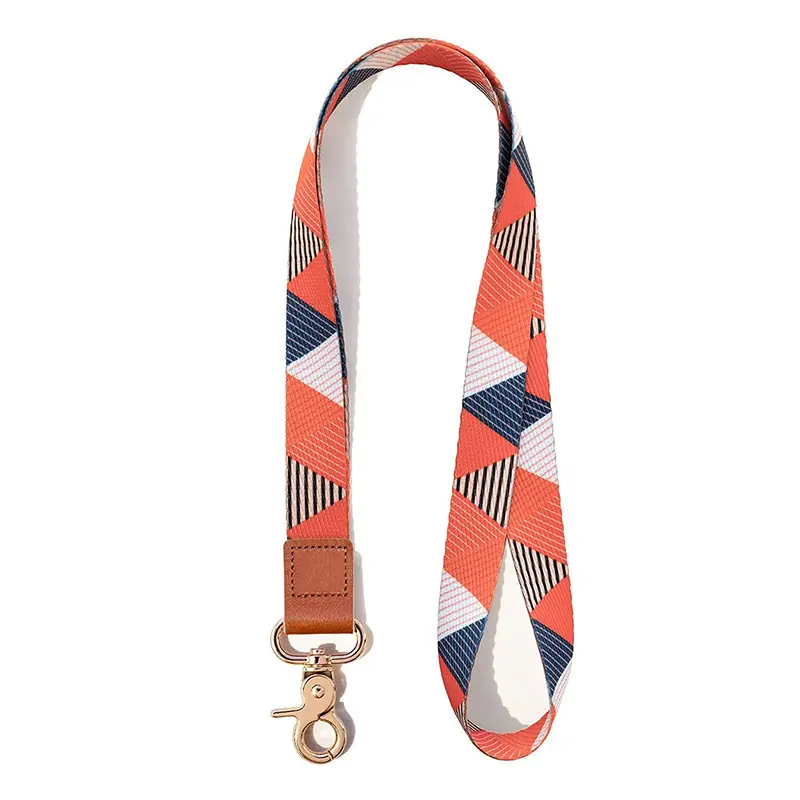 New hot sale heat transfer pattern unisex hanging work permit mobile phone long lanyard for keys