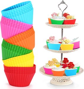 <b>Silicone</b> Round Muffin Cup Mould Kitchen Accessories for <b>Baking</b> Cake Tools - Product Image 1