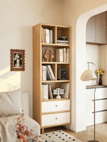 Meuble de rangement et bibliothèque autoportante en bois massif et panneaux écologiques, style luxe léger, pour côté canapé, taille personnalisable