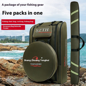 Large Backpack Protective <b>Fishing</b> Backpack Gear <b>Rod</b> Bag and Chair Bag for Anglers - Product Image 5
