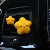Ambientador de coche Lead Lucky Star para rejilla de ventilación, piedra de aromaterapia de yeso - Lindo accesorio de decoración para el interior del coche, regalo