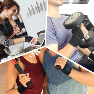 Ikat pergelangan tangan Gym Neoprene dapat disesuaikan Logo kustom pembungkus latihan angkat berat grosir untuk penggunaan musim panas - Product Image 5