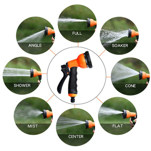 Buse d'arrosage multifonctionnelle en plastique orange, rouge et noir, à jets variables, pour jardinage, agriculture, soins des animaux et refroidissement - Product Image 2