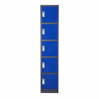 Armoire métallique à 5 portes, casier en acier, designs d'armoires verticales en acier