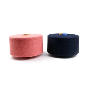 Giá rẻ bán 2 ply chải thô bông Melange dệt kim sợi cho dệt