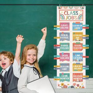 Tableau de classe avec pochettes, cartes, pinces et crochets pour les aides de classe, l'organisation des enseignants et l'affichage sur tableau d'affichage - Product Image 6